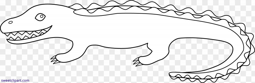Alligator Line Art Drawing Cartoon Clip PNG