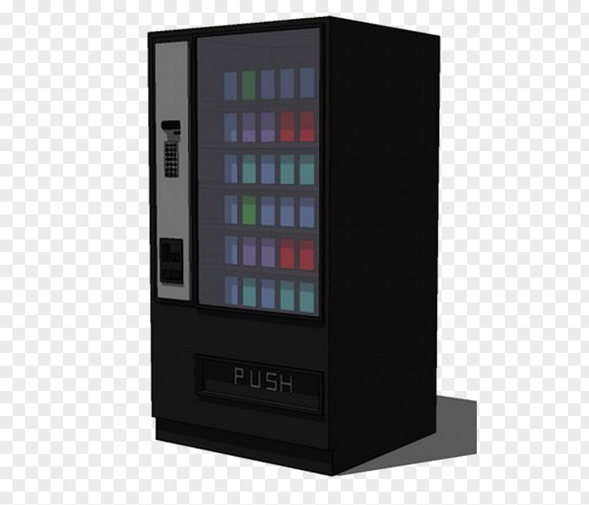 Black Vending Machine Model Coffee SketchUp PNG