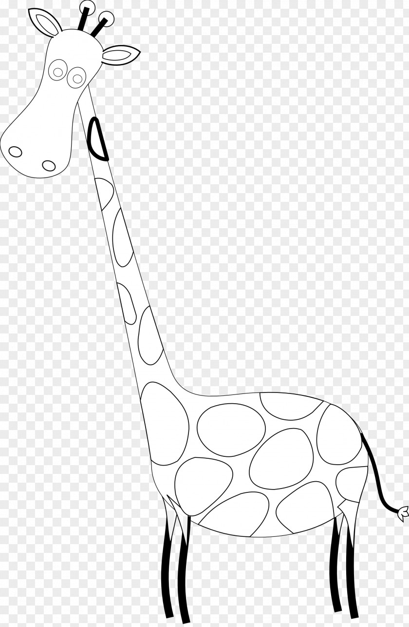 Giraffe Black And White Clip Art PNG