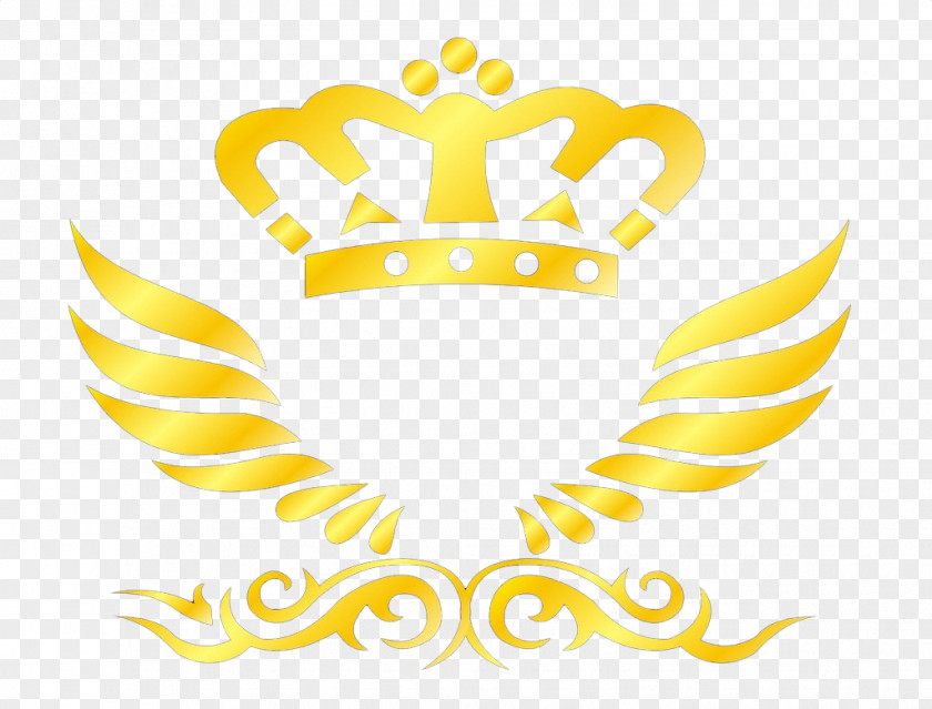 Wings Crown Gold PNG
