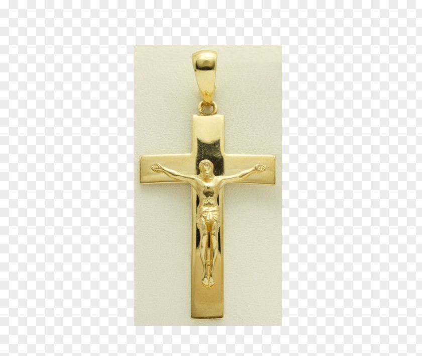 Brass Crucifix 01504 Gold PNG