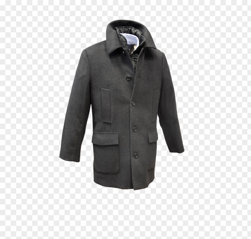 Jacket Overcoat Sleeve Wool Grey PNG
