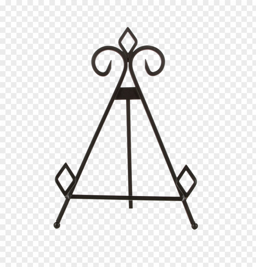 Wrought Iron Chandelier Display Stand Easel Table Metal PNG