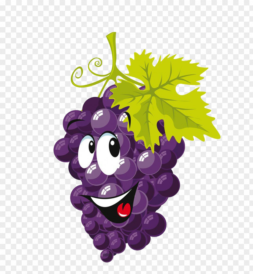 Cartoon Grapes Wine Must Grape Clip Art PNG