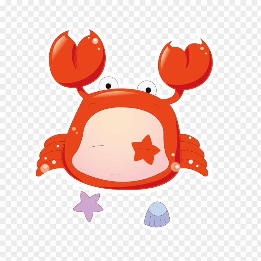 Cute Little Red Crab Cancer Zodiac House Astrological Sign Horoscope PNG