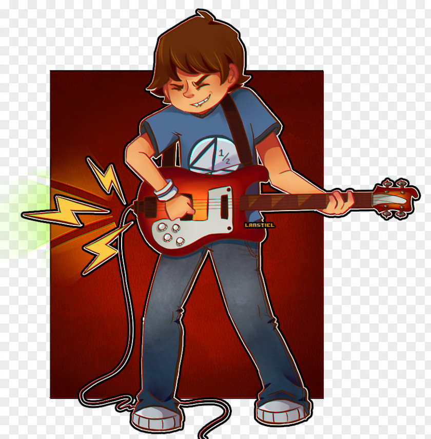Guitar Cartoon Character Fiction PNG