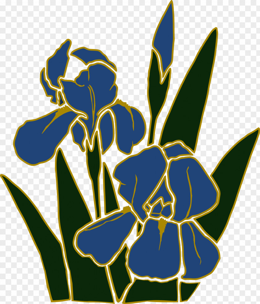 Iris Flower Garden Clip Art PNG