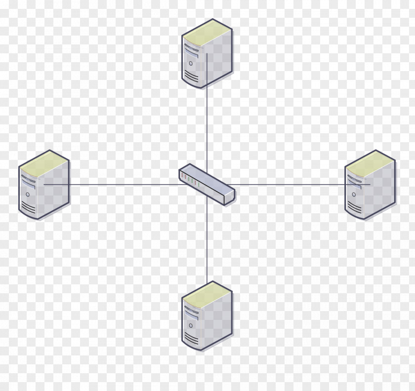 Star Point Network Topology Computer Ring Switch PNG