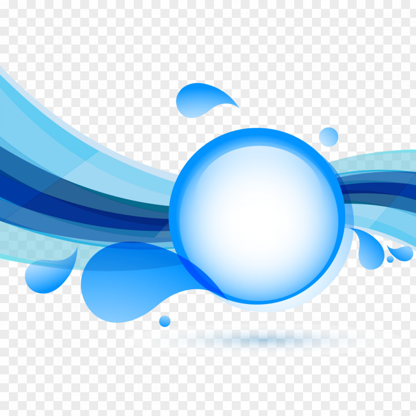 Vector Blue Line Wave Euclidean Abstract Art Shape PNG