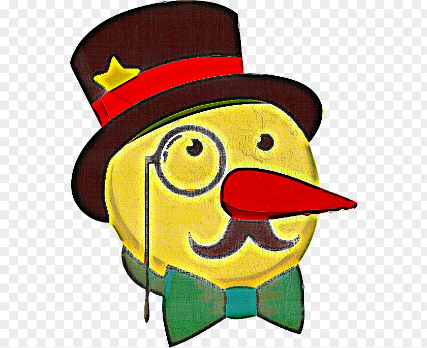 Hat Yellow Cartoon Smiley Character PNG