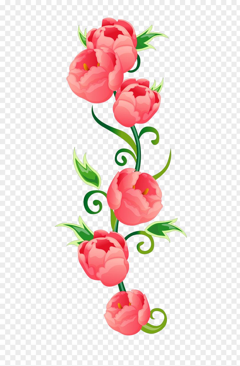 Vertical Door Phone Floral Design Cut Flowers Birthday Greeting & Note Cards PNG