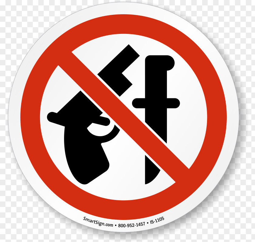 Prohibited Sign United States Knife Weapon Firearm Concealed Carry PNG