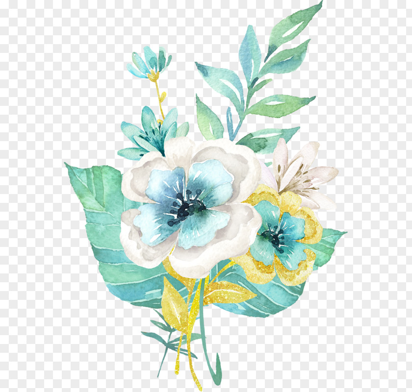 Watercolor: Flowers Watercolor Painting Drawing Art PNG painting Art, pastel flowers, white, yellow, and blue flowers watercolor clipart PNG