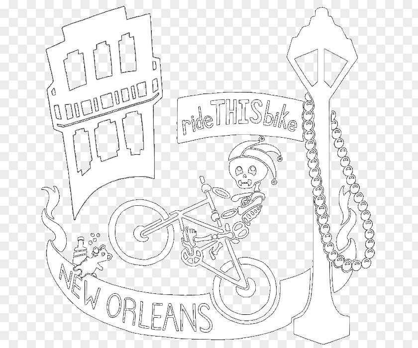 Montague Bikes Line Art Cartoon Clip PNG