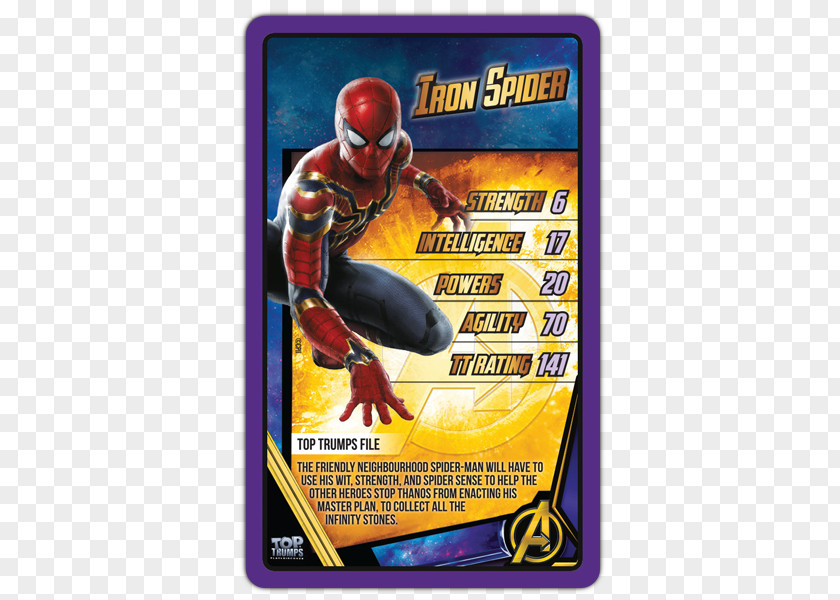 Spider-man Top Trumps War Machine Thanos Spider-Man PNG