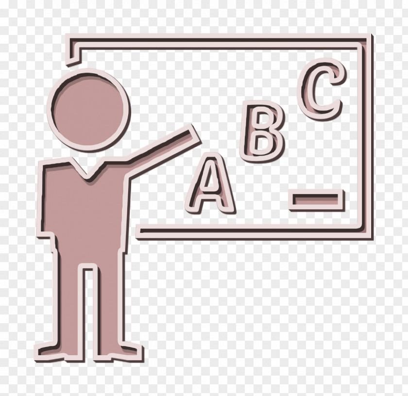 Academic 1 Icon Grammar Teacher Teaching Class On A Whiteboard PNG