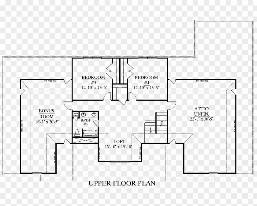 House Floor Plan Paper Design PNG