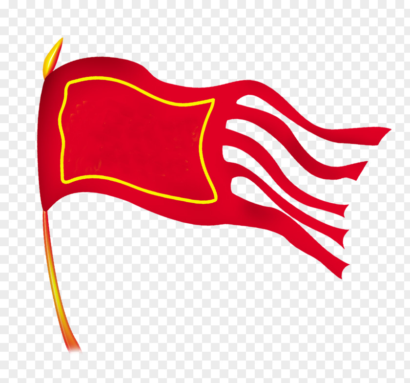 Red Flag Fluttering Download PNG