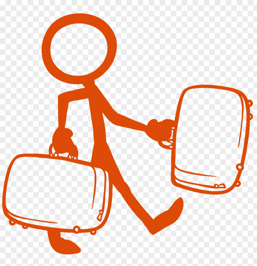 Suitcases Stick Figure Drawing PNG