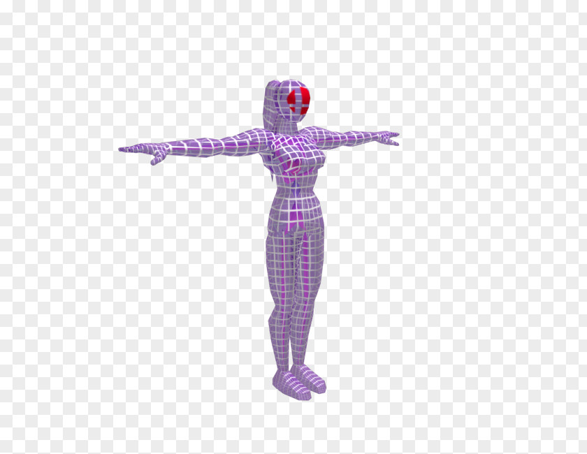 Wireframe Model Pink M Figurine PNG