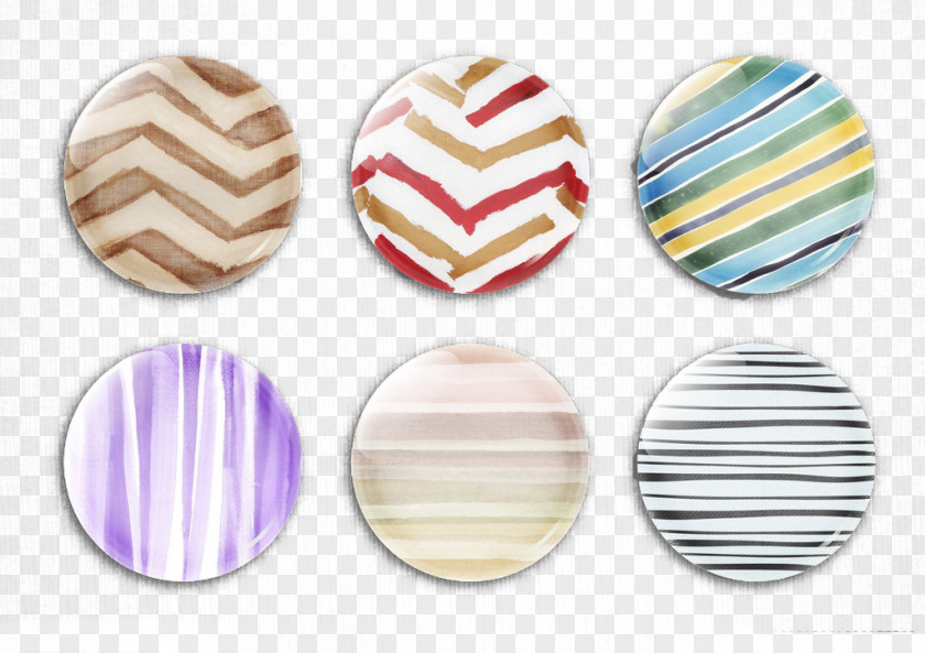Creative Arts Striped Button The PNG