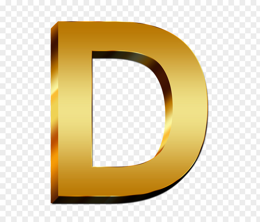 Letter D Yellow Product Design Pattern PNG
