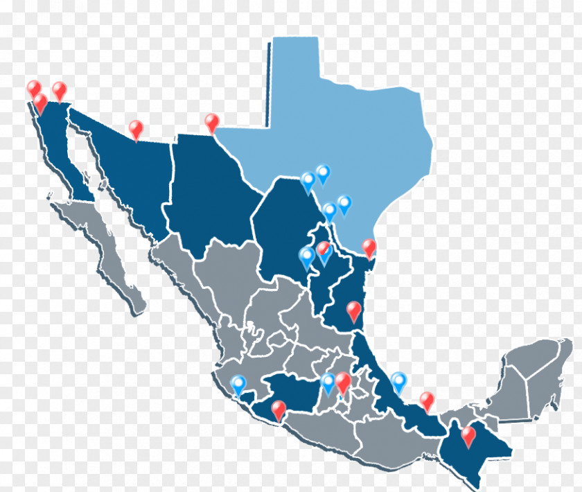 Map Mexico Blank Vector PNG