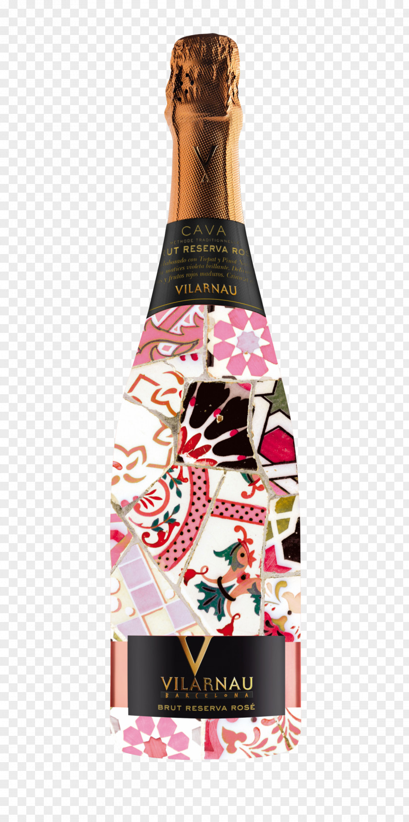 Rose Cava DO Rosé Champagne Sparkling Wine Vilarnau PNG