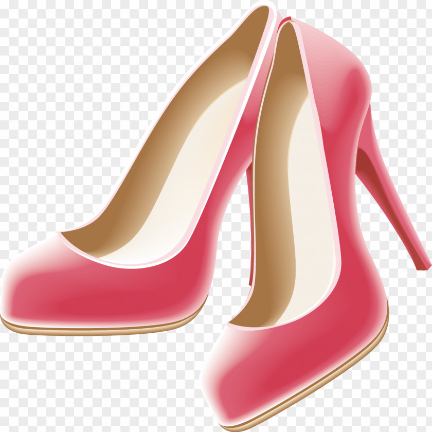 High Heels Vector High-heeled Footwear Ballet Flat Shoe PNG