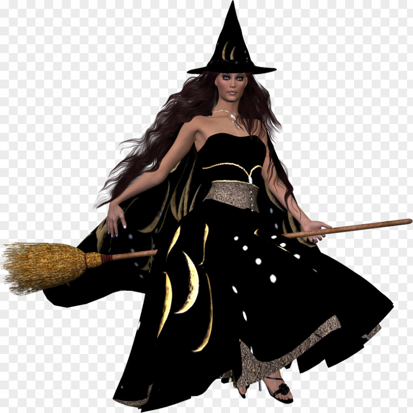Witch Halloween Broom Clip Art PNG