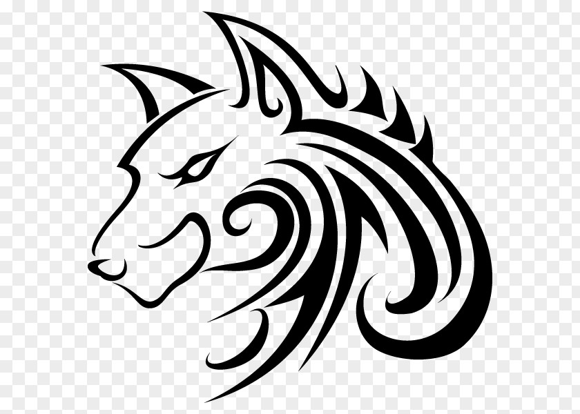 Gray Wolf Tattoo Drawing Clip Art PNG