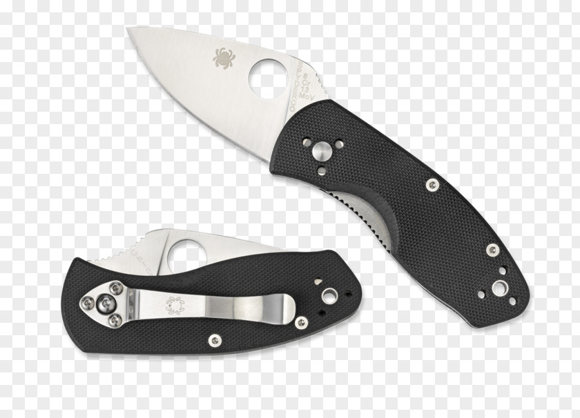 Knife Pocketknife Spyderco Blade Drop Point PNG
