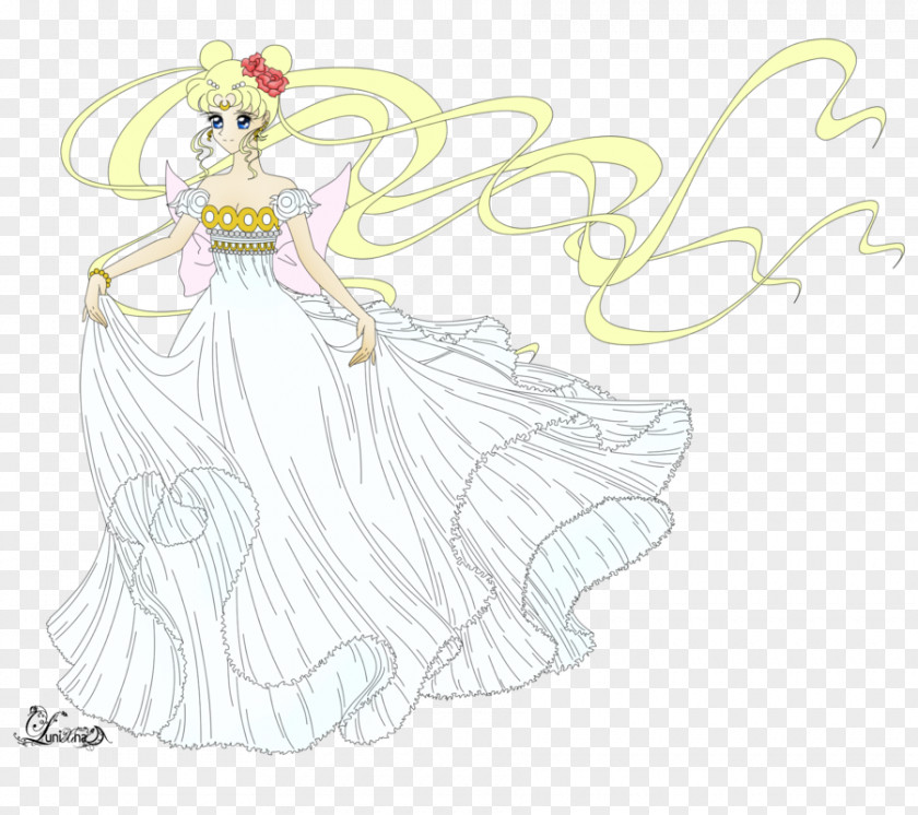 Princess Lineart Sketch Illustration Fairy Woman Graphics PNG