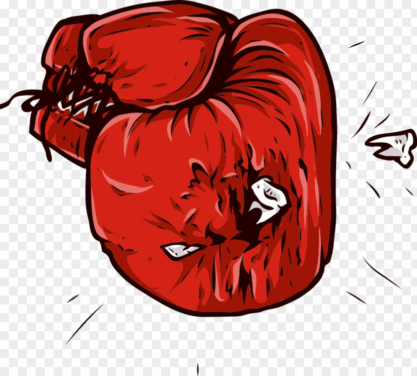 Red Boxing Gloves Glove Cartoon PNG