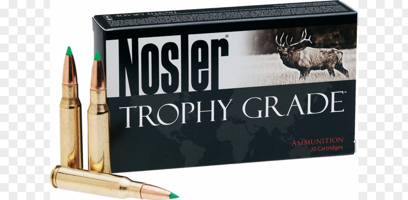 Trophy Hunting Bullet Nosler .260 Remington Ammunition Cartridge PNG