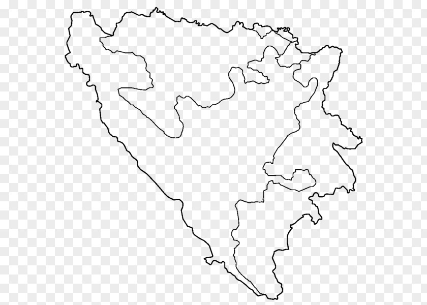 Map Federation Of Bosnia And Herzegovina Republika Srpska Blank PNG