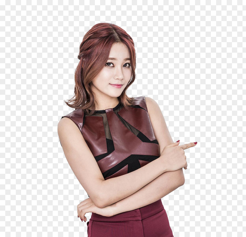 Yuna AOA Like A Cat K-pop Female PNG a Female, asian girl, smiling woman wearing brown and black striped dress clipart PNG