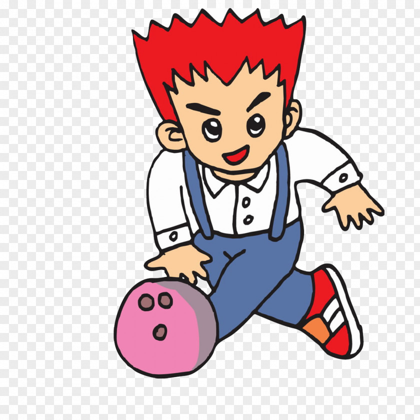 Bowling Boy Cartoon Animation Clip Art PNG