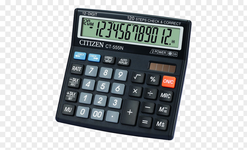 Calculator Citizen Desktop SDC888XRD CT-555 Watch Calculation PNG