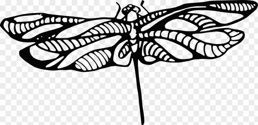 Dragonfly Outline Tattoo Monarch Butterfly Henna Clip Art PNG