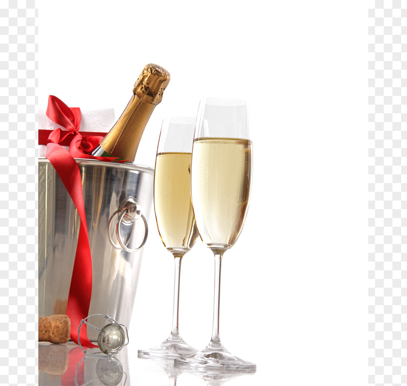 Chilled Champagne Wine Valentines Day Bottle PNG