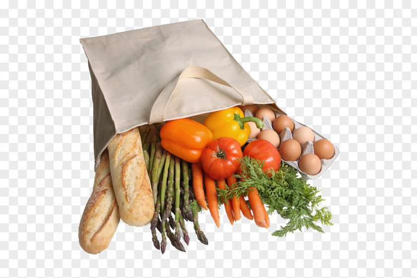 The Vegetables And Bread In Shopping Bag Organic Food Paper Grocery Store Supermarket PNG
