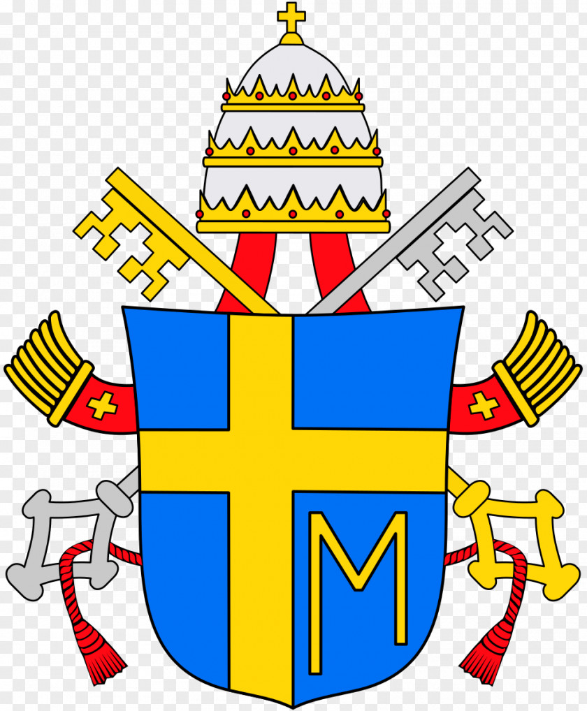 Herb St. Peter's Square 1983 Code Of Canon Law Pope Marian Cross Papal Coats Arms PNG