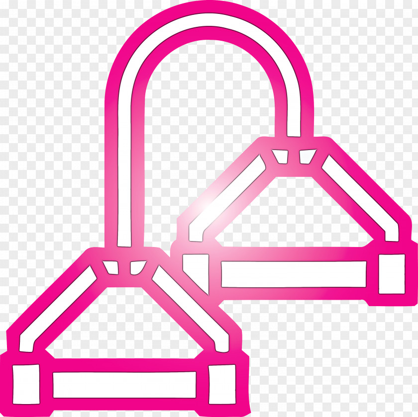 Pink Triangle Line Magenta PNG