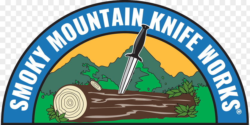 Reinforced Edging Smoky Mountain Knife Works Logo Scabbard PNG
