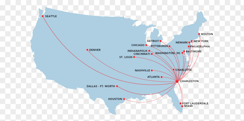 Flight Path United States Vector Map Y'all PNG