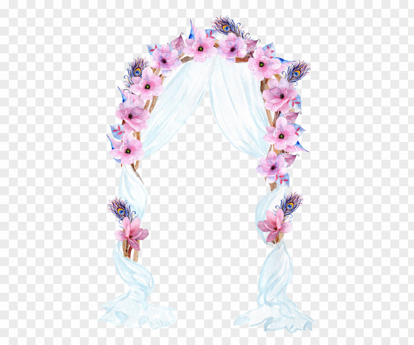Flower Gate Wedding Clip Art PNG