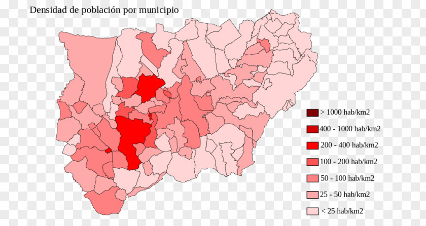 Poblacion Jaén Demography Population Density Map PNG