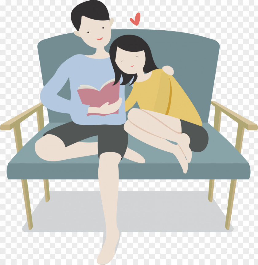 Romantic Couple Reading Valentines Day Happiness Love Romance International Kissing PNG