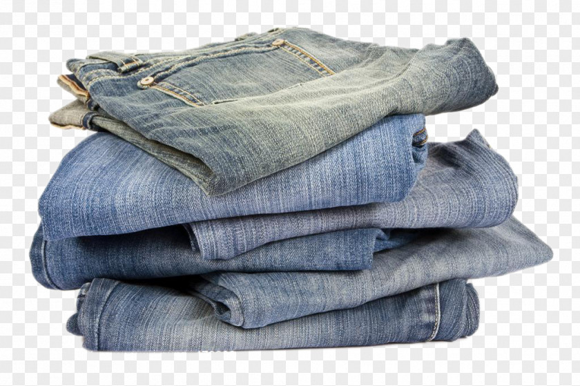 Stack Of Blue Jeans T-shirt Denim Recycling Do It Yourself PNG